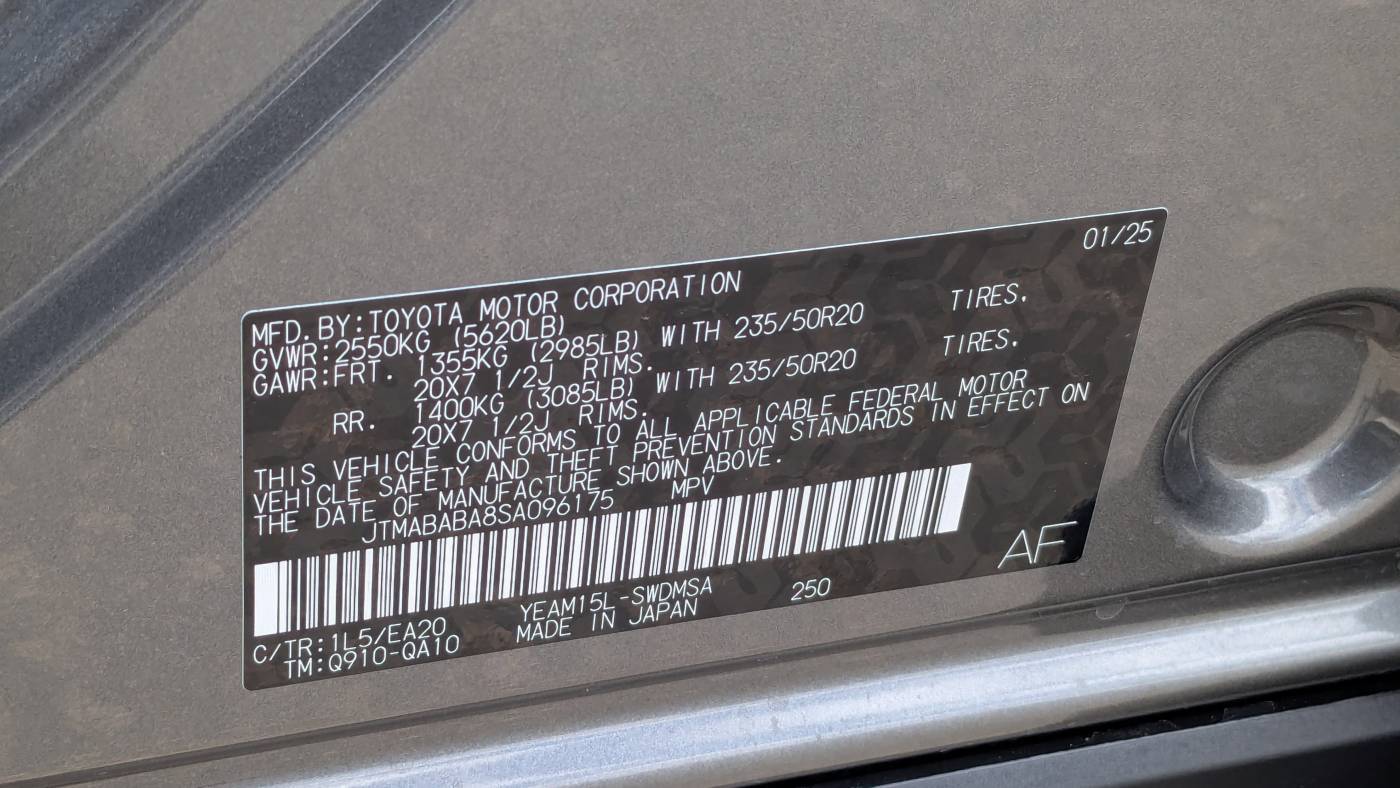 2025 Subaru Solterra JTMABABA8SA096175