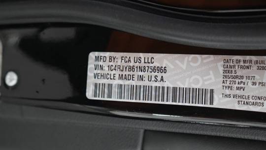 2022 Jeep Grand Cherokee 1C4RJYB61N8756966