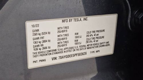 2023 Tesla Model Y 7SAYGDEE5PF583626
