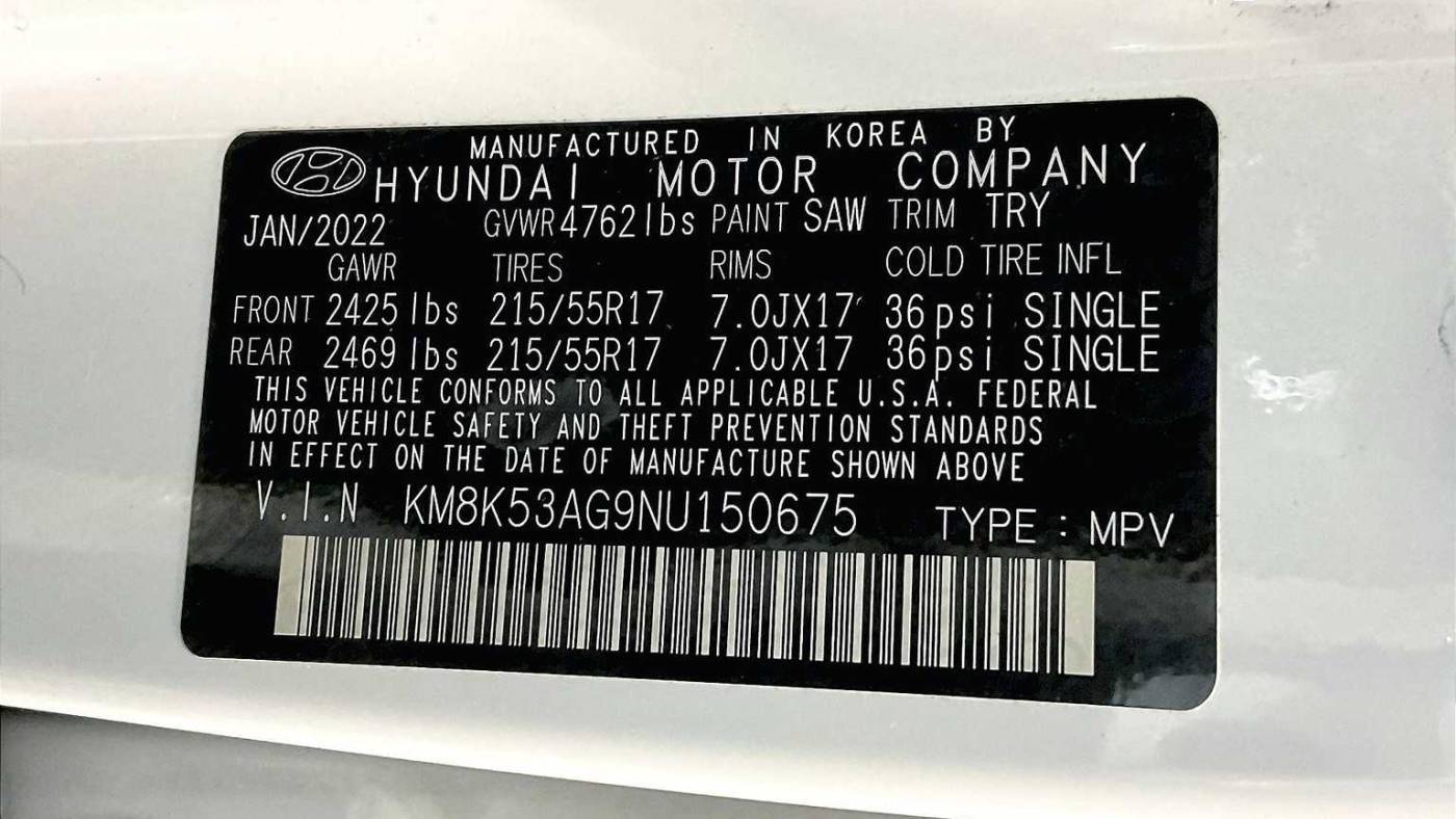 2022 Hyundai Kona Electric KM8K53AG9NU150675