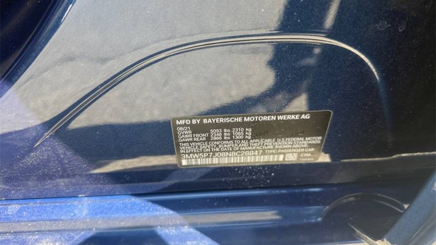 2022 BMW 3 Series 3MW5P7J08N8C28847