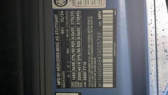 2025 Mercedes Electric G-Class W1NWM0AB4SX025789