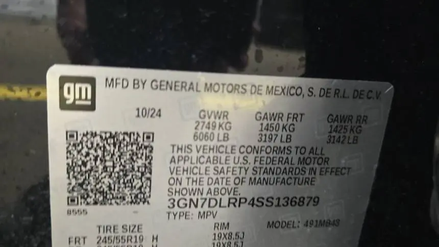 2025 Chevrolet Equinox EV 3GN7DLRP4SS136879