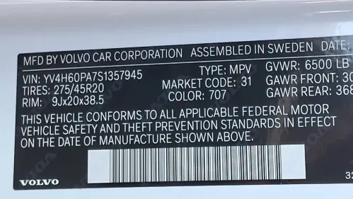 2025 Volvo XC90 YV4H60PA7S1357945