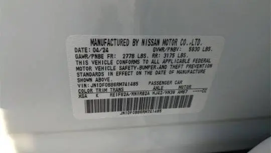 2024 Nissan Ariya JN1DF0BB6RM741485