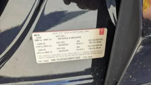 2016 Tesla Model X 5YJXCAE29GF011855