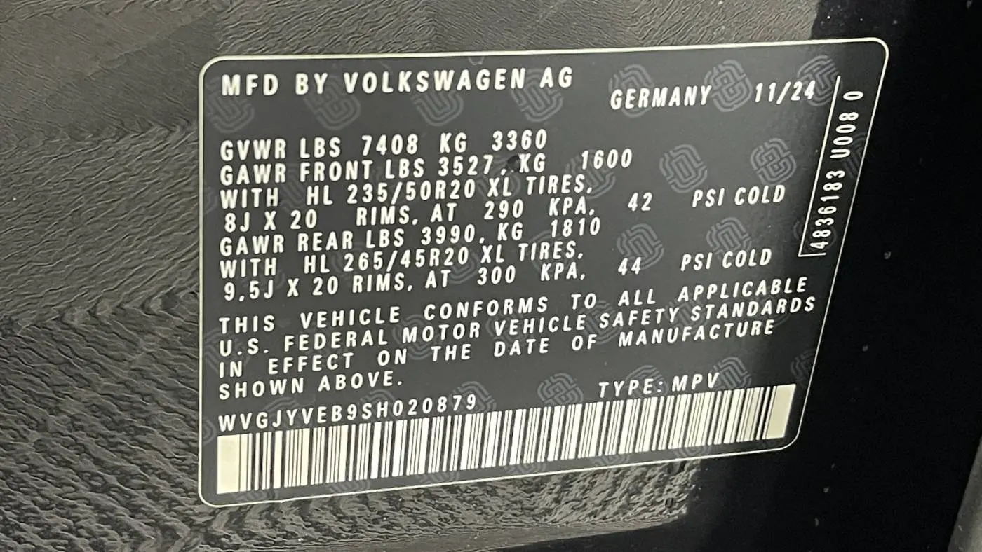 2025 Volkswagen ID.Buzz WVGJYVEB9SH020879