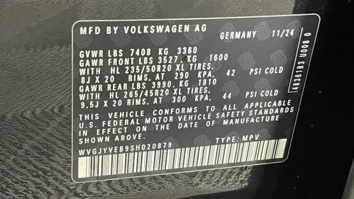 2025 Volkswagen ID.Buzz WVGJYVEB9SH020879
