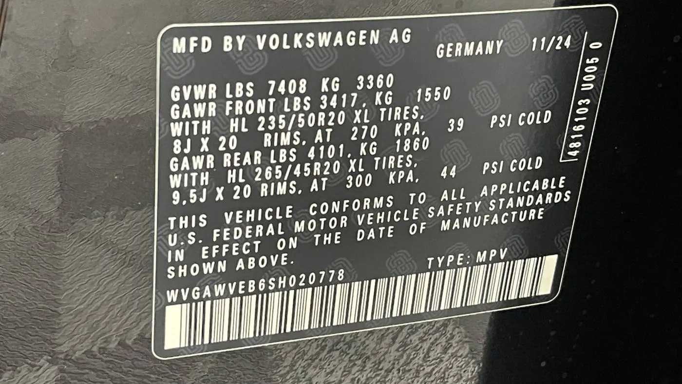 2025 Volkswagen ID.Buzz WVGAWVEB6SH020778
