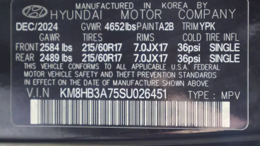 2025 Hyundai Kona Electric KM8HB3A75SU026451