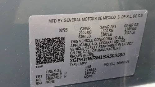 2025 Honda Prologue 3GPKHWRM1SS503590
