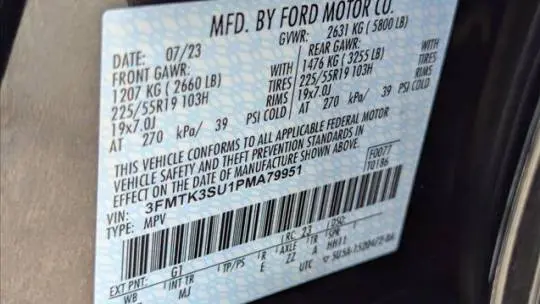 2023 Ford Mustang Mach E 3FMTK3SU1PMA79951