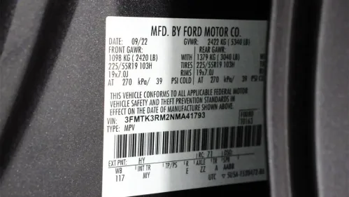 2022 Ford Mustang Mach E 3FMTK3RM2NMA41793