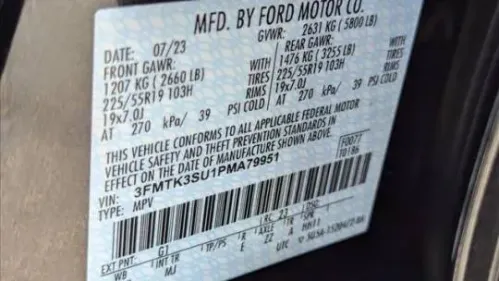2023 Ford Mustang Mach E 3FMTK3SU1PMA79951