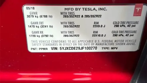 2018 Tesla Model X 5YJXCDE29JF100270