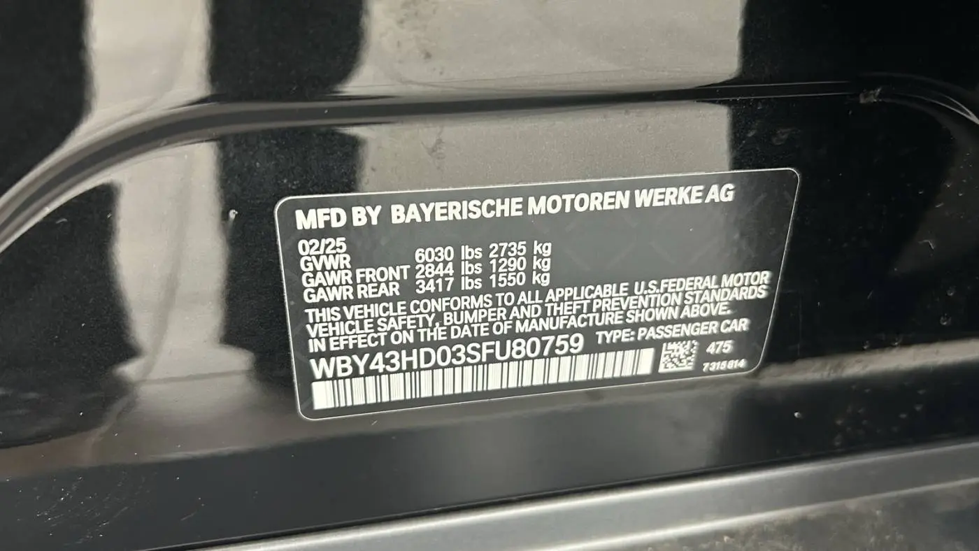2025 BMW i4 WBY43HD03SFU80759