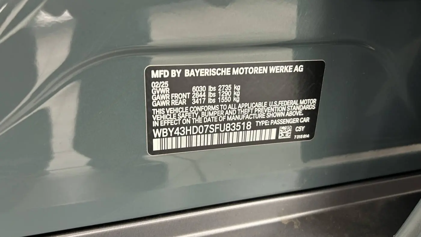 2025 BMW i4 WBY43HD07SFU83518