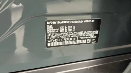 2025 BMW i4 WBY43HD07SFU83518