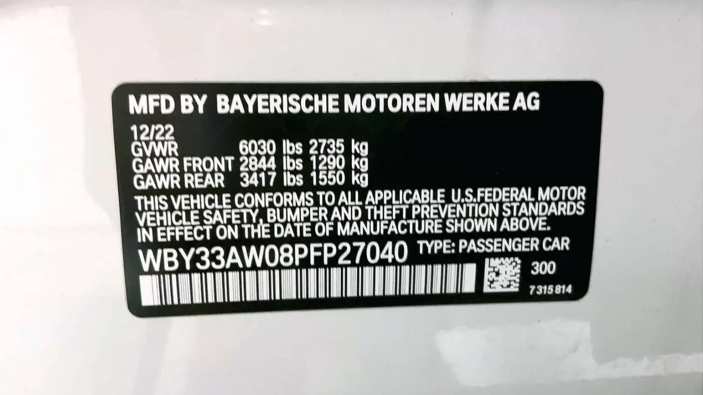2023 BMW i4 WBY33AW08PFP27040