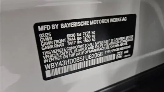 2025 BMW i4 WBY43HD08SFU82068