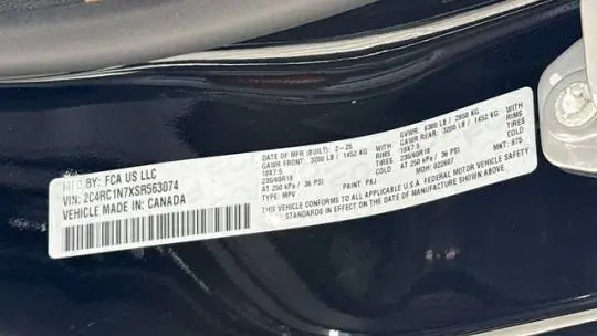 2025 Chrysler Pacifica 2C4RC1N7XSR563074
