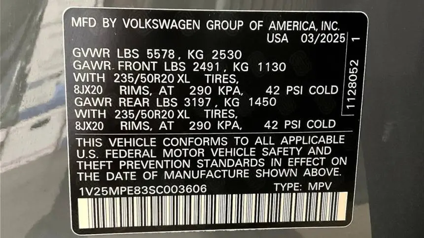 2025 Volkswagen ID.4 1V25MPE83SC003606