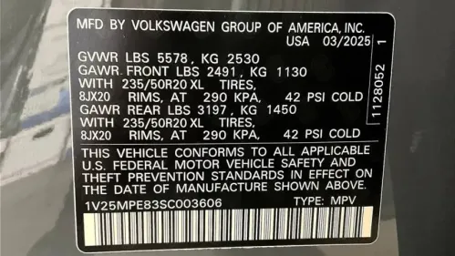 2025 Volkswagen ID.4 1V25MPE83SC003606