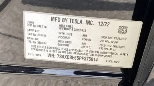 2023 Tesla Model X 7SAXCBE65PF375914