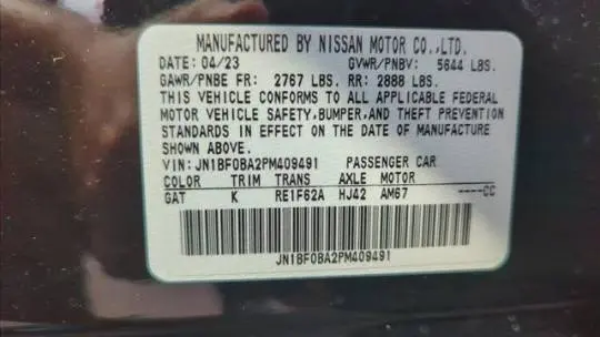 2023 Nissan Ariya JN1BF0BA2PM409491