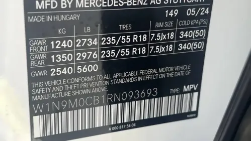 2024 Mercedes EQB W1N9M0CB1RN093693