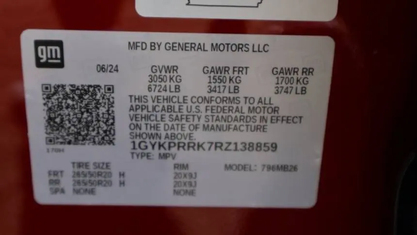 2024 Cadillac Lyriq 1GYKPRRK7RZ138859
