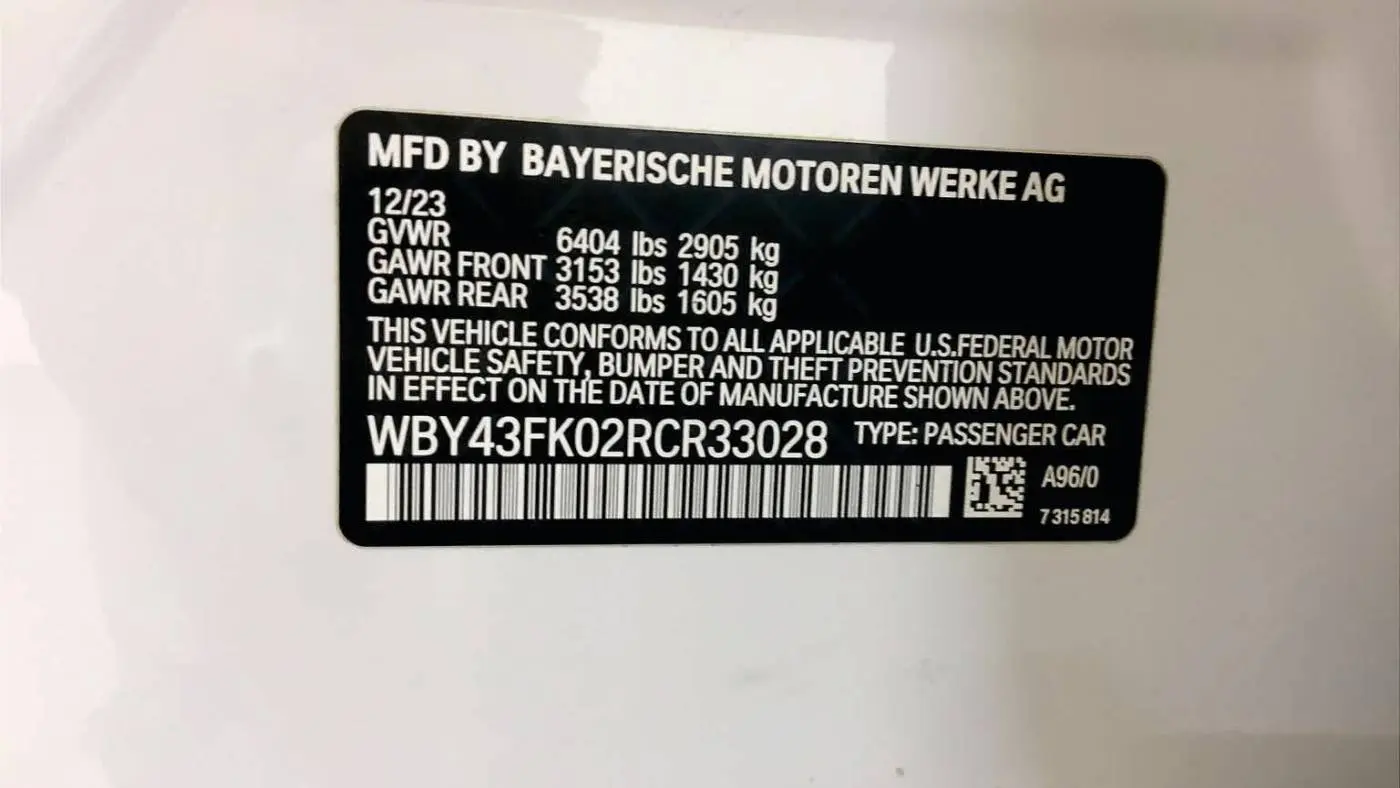 2024 BMW i5 WBY43FK02RCR33028