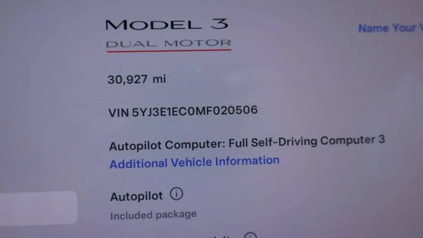 2021 Tesla Model 3 5YJ3E1EC0MF020506