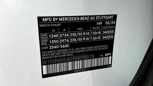 2024 Mercedes EQB W1N9M0CB7RN094928