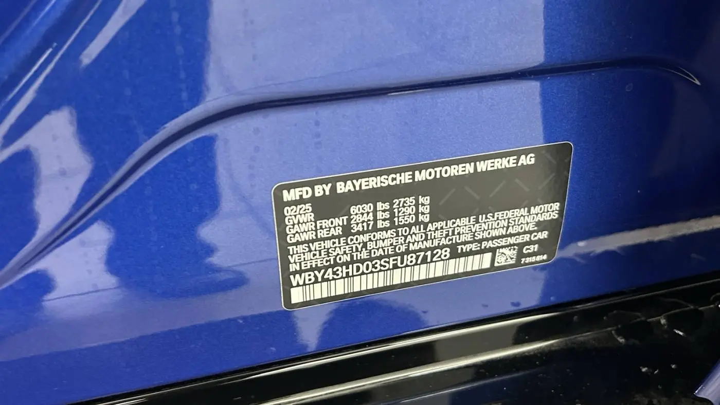 2025 BMW i4 WBY43HD03SFU87128