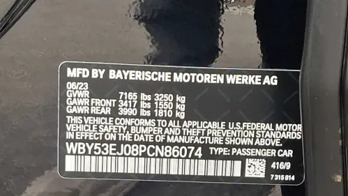2023 BMW i7 WBY53EJ08PCN86074