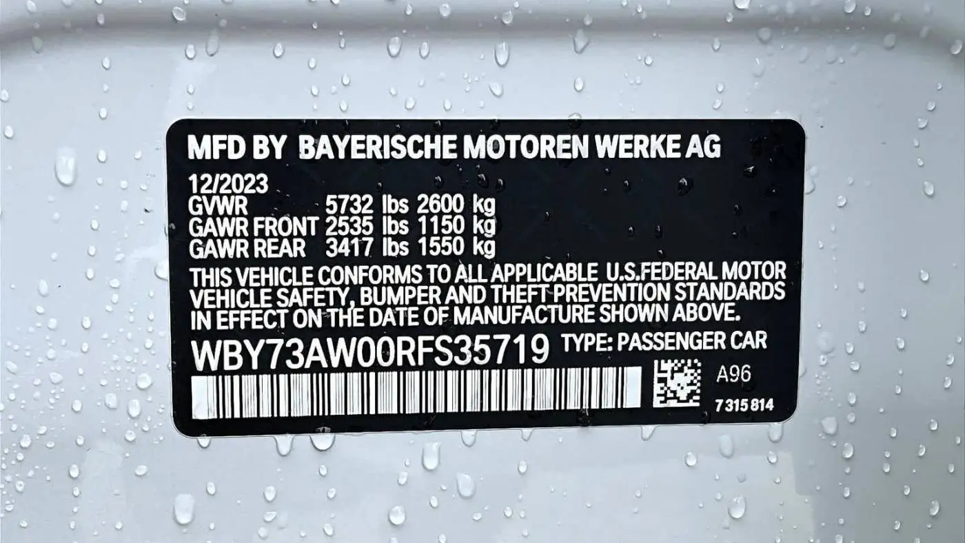 2024 BMW i4 WBY73AW00RFS35719
