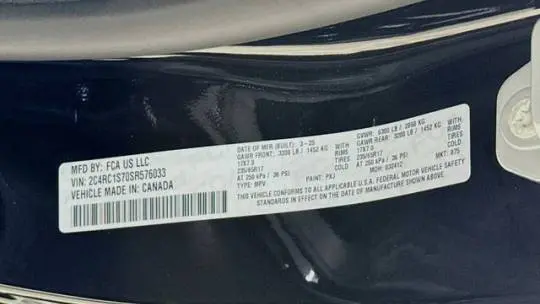 2025 Chrysler Pacifica 2C4RC1S70SR576033