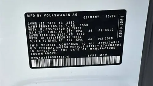 2025 Volkswagen ID.Buzz WVGAWVEB6SH015676