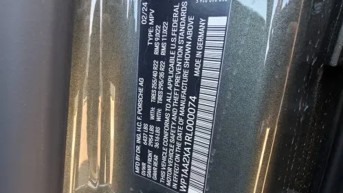 2024 Porsche Macan Electric WP1AA2XA1RL000074