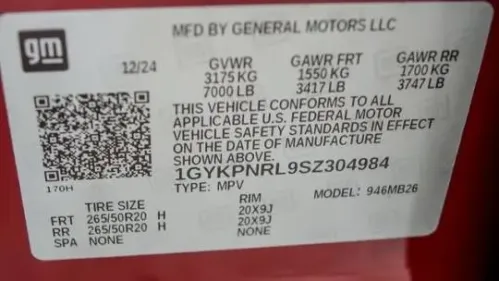 2025 Cadillac Lyriq 1GYKPNRL9SZ304984