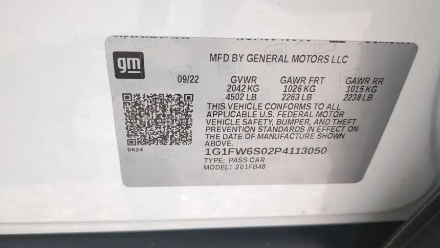 2023 Chevrolet Bolt 1G1FW6S02P4113050