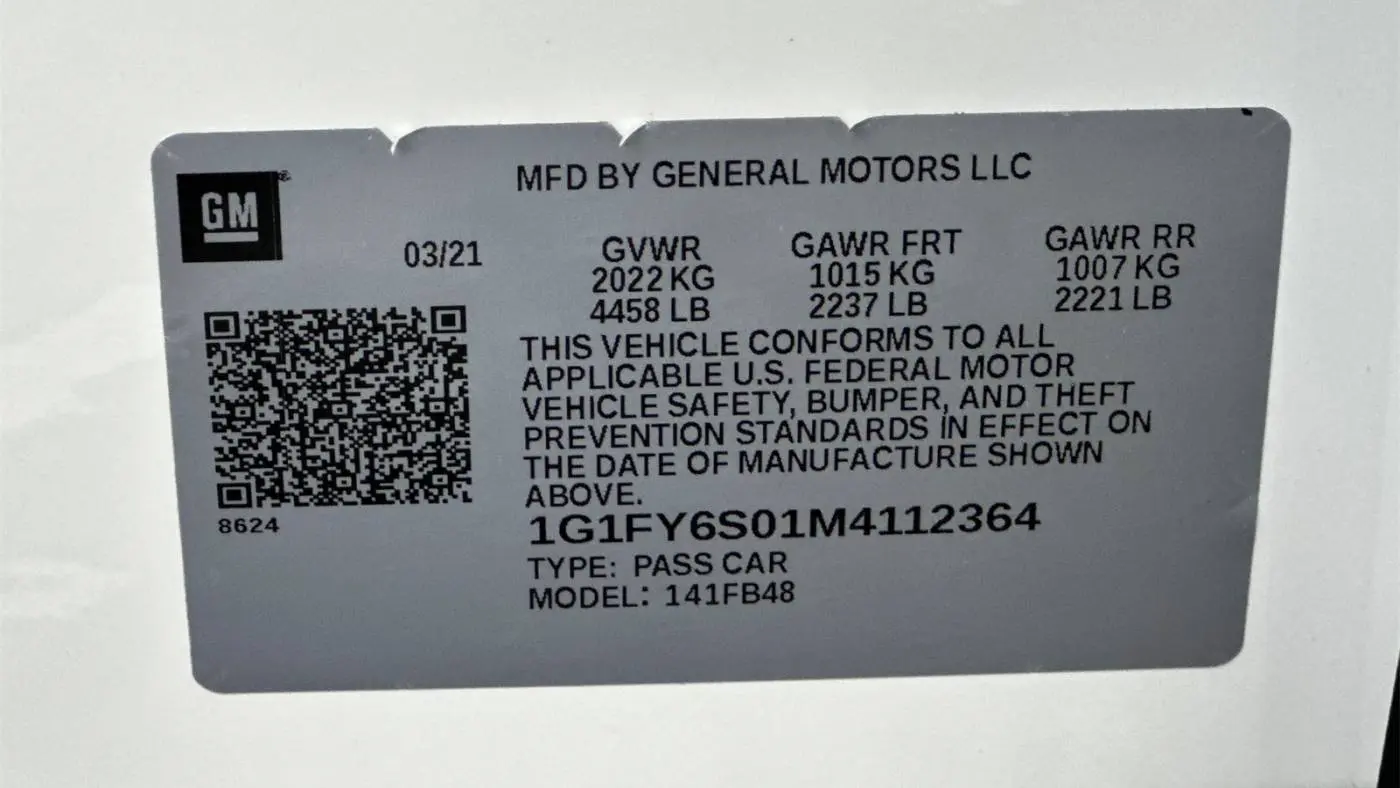 2021 Chevrolet Bolt 1G1FY6S01M4112364