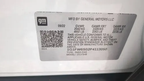 2023 Chevrolet Bolt 1G1FW6S02P4113050