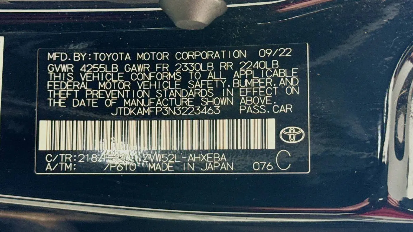 2022 Toyota Prius Prime JTDKAMFP3N3223463