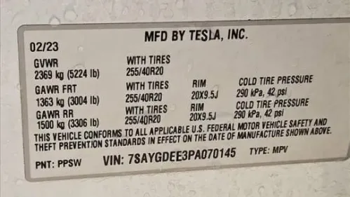 2023 Tesla Model Y 7SAYGDEE3PA070145