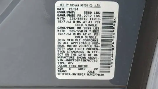2025 Nissan Ariya JN8CF0BF4SM767783
