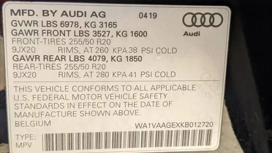 2019 Audi e-tron WA1VAAGEXKB012720