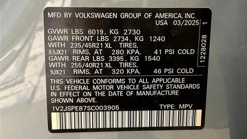 2025 Volkswagen ID.4 1V2JSPE87SC003905