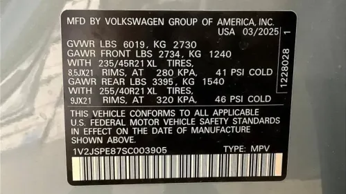 2025 Volkswagen ID.4 1V2JSPE87SC003905